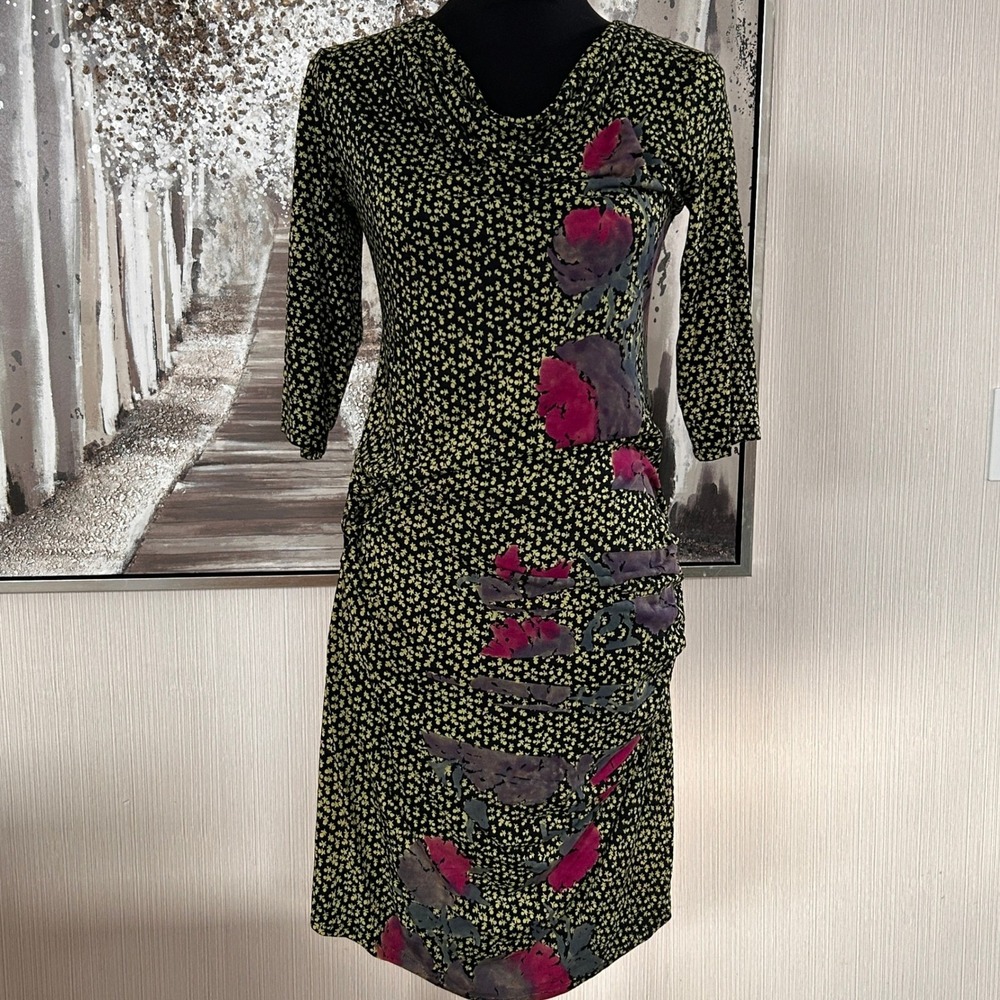 HEYNE BOGUT Womens Hand Dyed Multicolor Lightweight Midi Dress‎ - 2